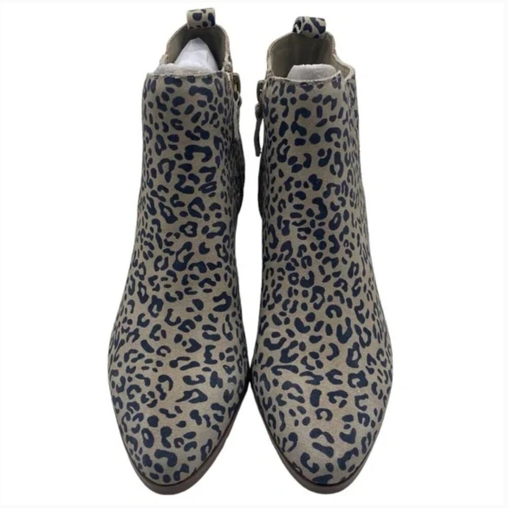 Violet & Red Cortnys Boot 6.5 NWT Leather Animal Print Ankle Block Heel Booties - Picture 3 of 7